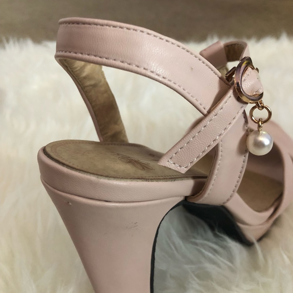 Pastel Millennial Pink Platform High Heels - Picture 6 of 6